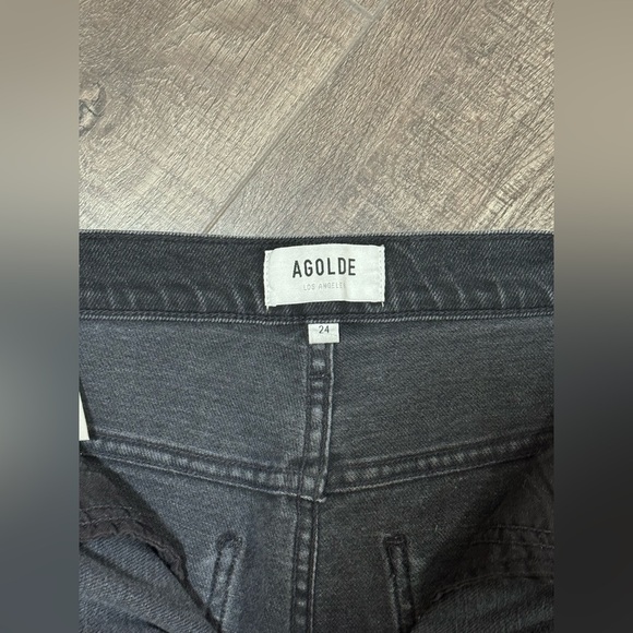 AGOLDE Pinch Waist Skinny Jeans - vintage black wash - size 24 - Picture 4 of 8